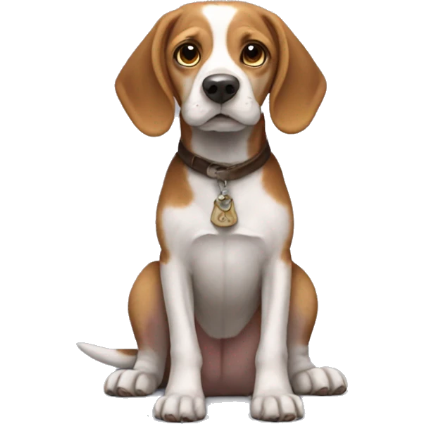 Beagle like Dobby from Harry Potter emoji