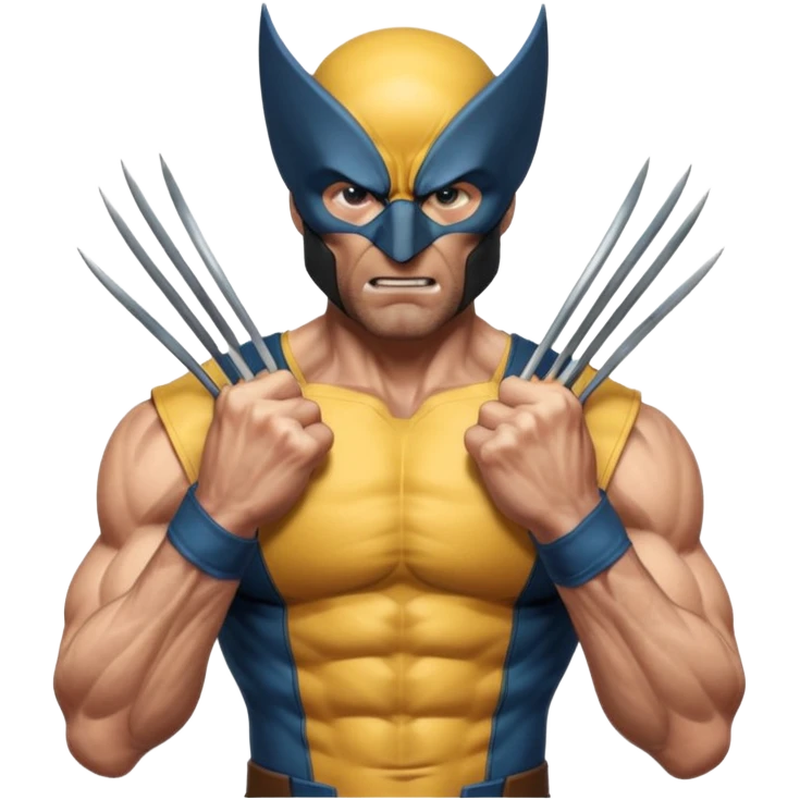 wolverine marvel superhero full mask upper body shot emoji