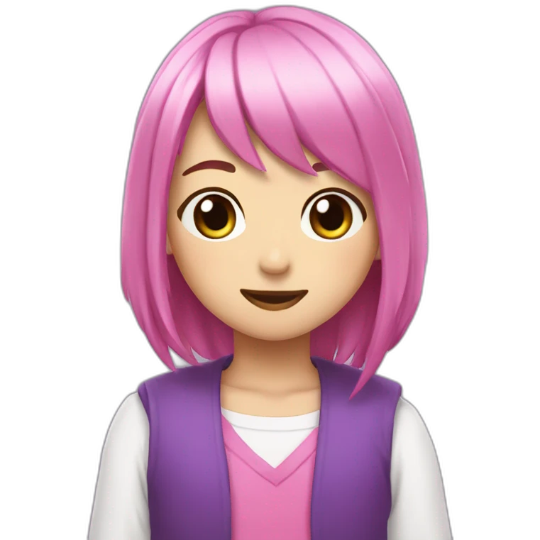 Mikuno-cute-purple-pink emoji