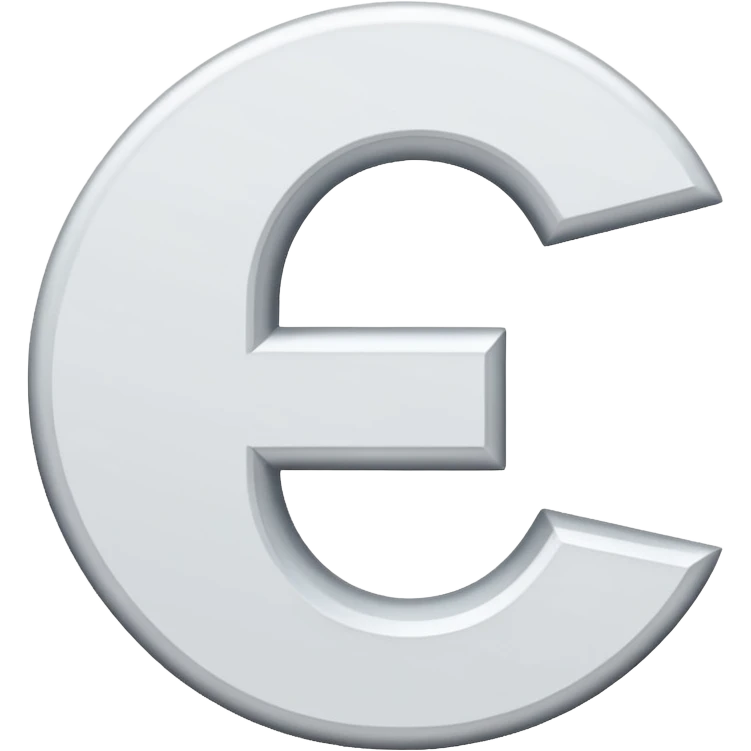 A white letter C with black background and white line crossing the C  emoji