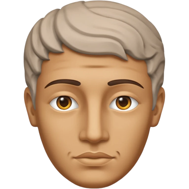 half face sculpture, part of the stone, david statue emoji