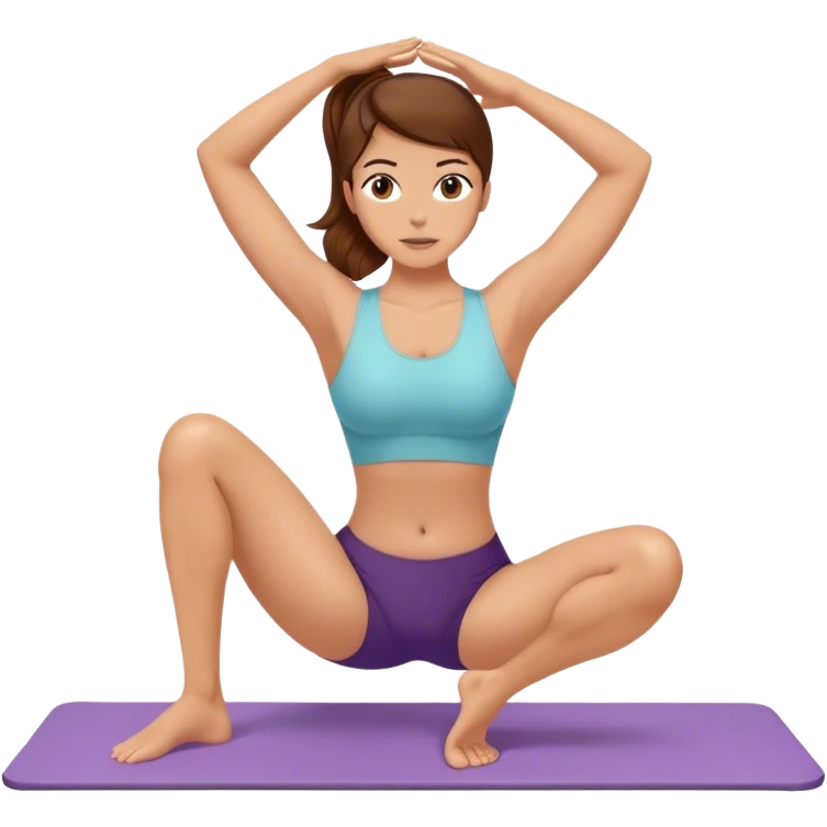 Reformer with shoulder pads Pilates brown hair  emoji