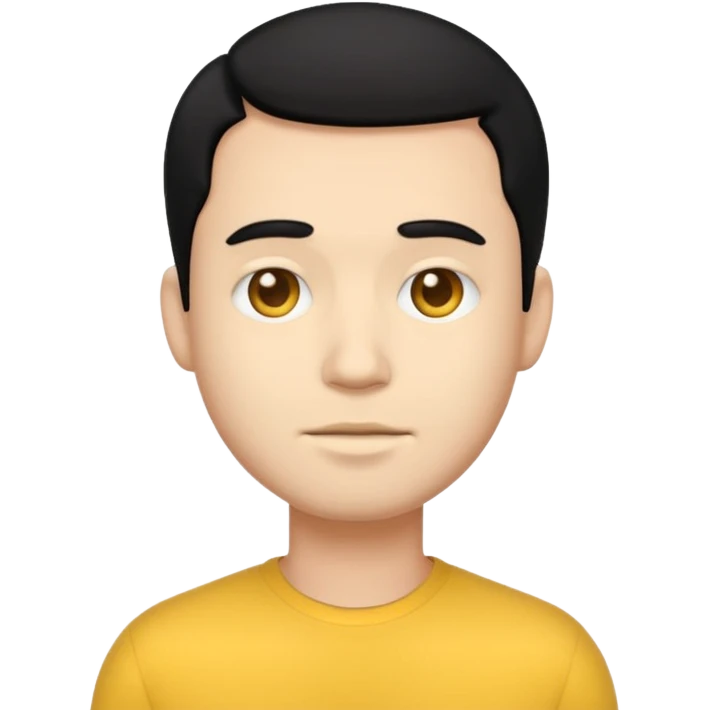emoji man light skin and black hair, CUERPO COMPLETO, SOLO EL EMOJI SIN NINGUNA EXPRECION emoji