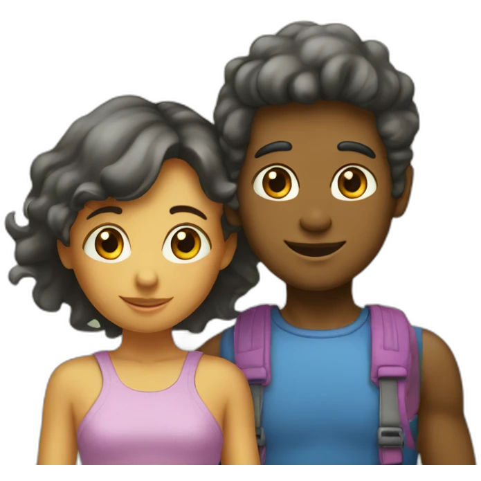 Imoji fille et garçon pour emoji