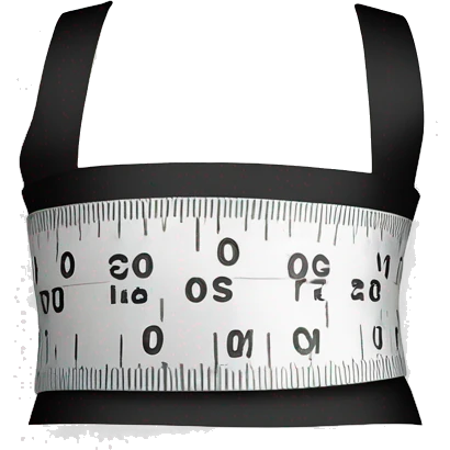 a white measuring tape around waist emoji