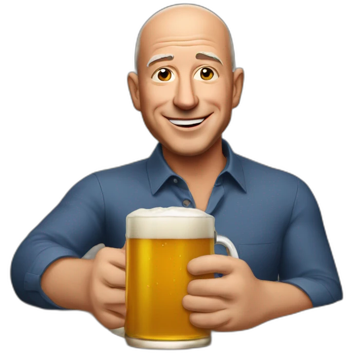 Jeff bezos drink beer emoji
