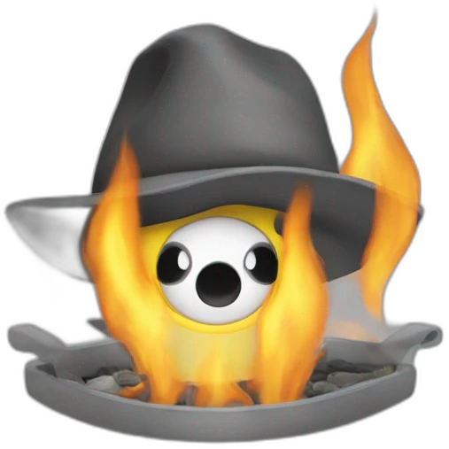 École qui prend feu avec les élèves content emoji