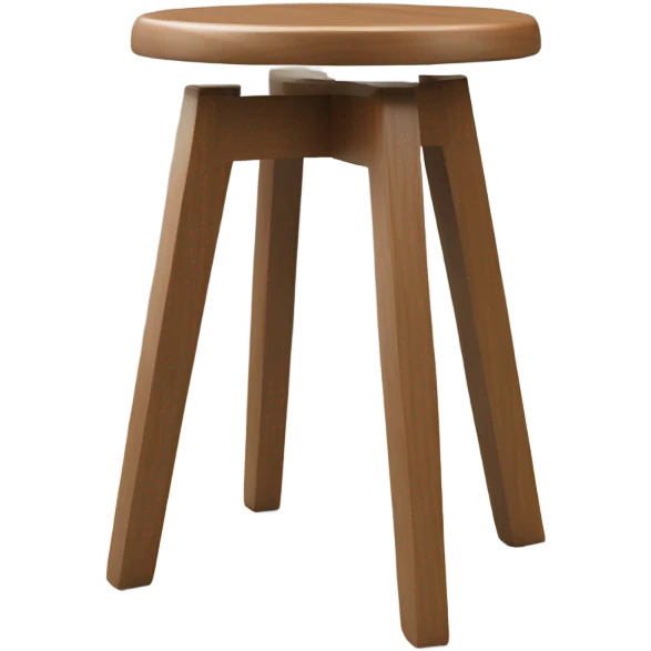 Tabouret with three foot emoji