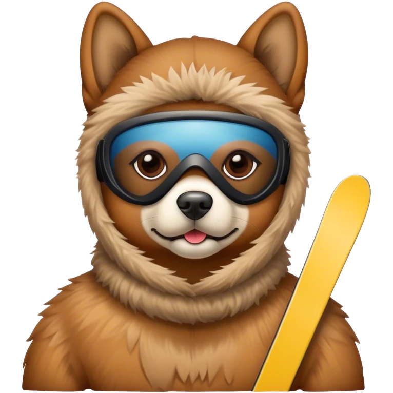 Dog wearing a ski mask emoji