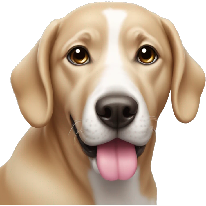 dog with pink nose  emoji