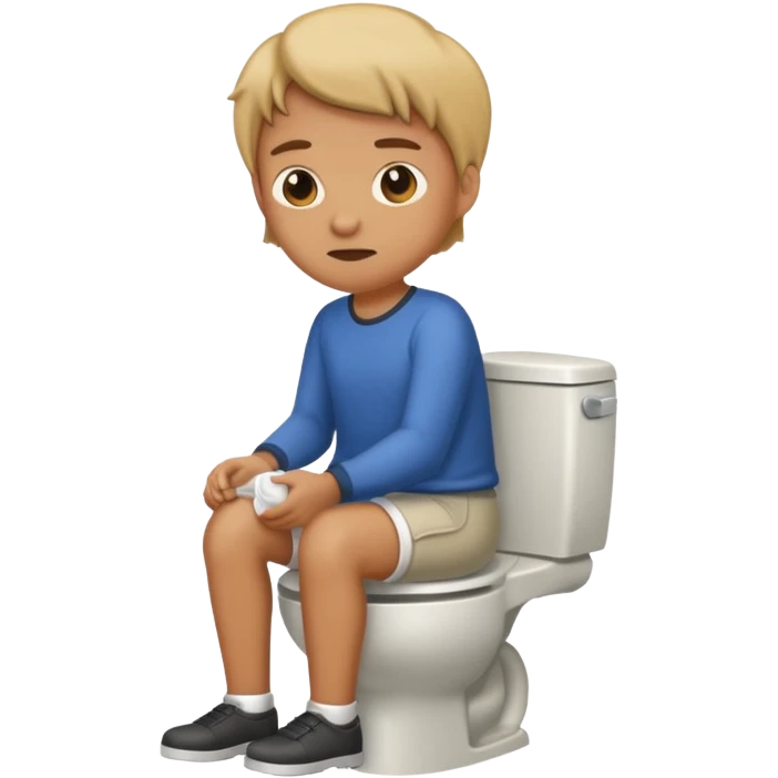 Pooping on a toilet emoji