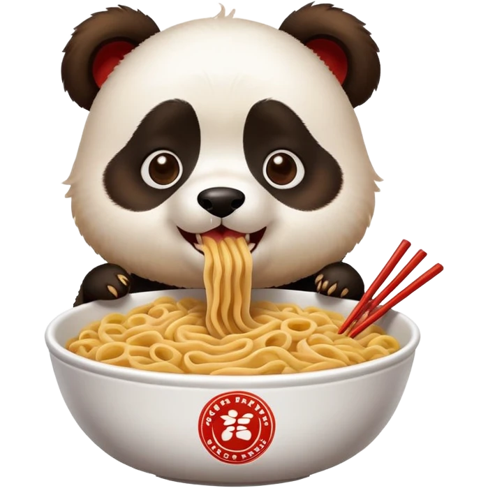 Dog eating panda express emoji