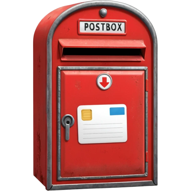 postbox with poster card emoji