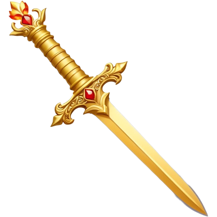Beautiful royal looking but fiery dagger emoji