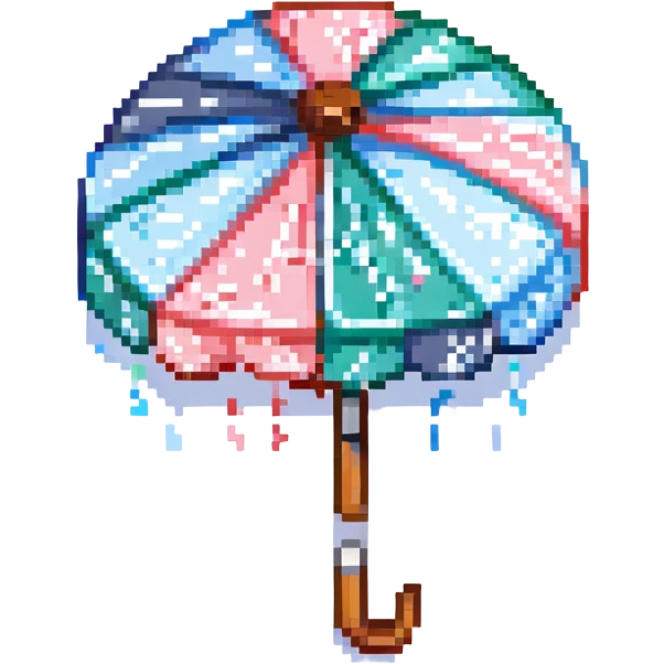 an umbrella with raindrops in burgundy color emoji