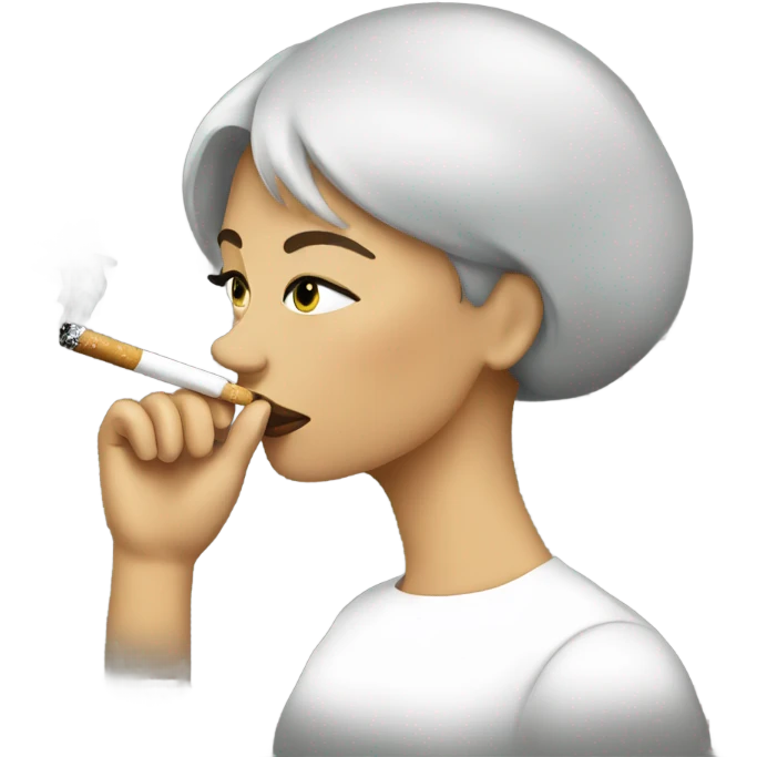 Woman smoking cigarettes  emoji