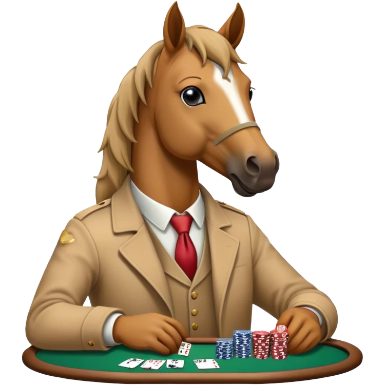 horse playing poker emoji