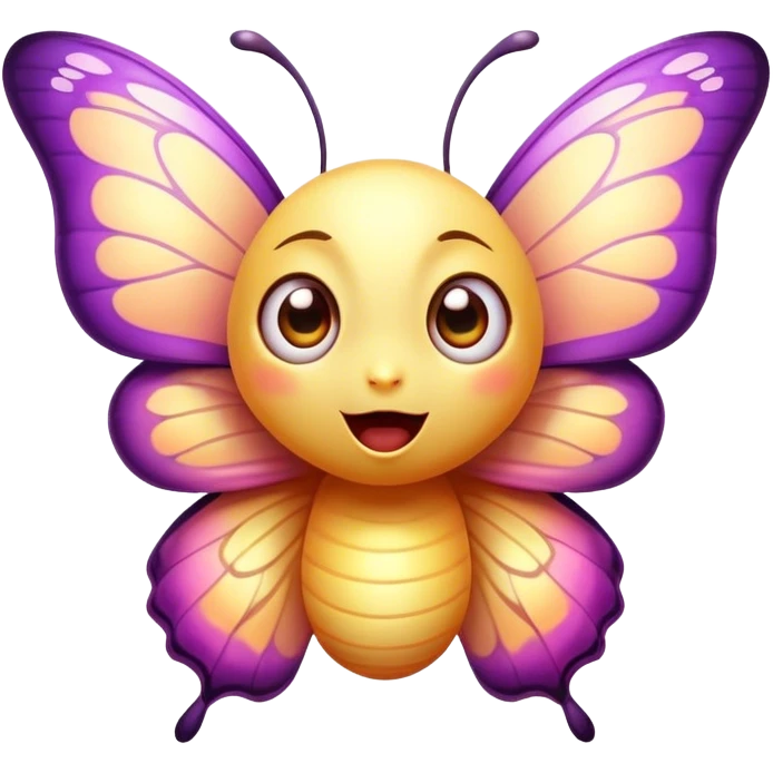Cinematic Cheeky Butterfly Portrait Emoji, Head tilted dramatically with an exaggeratedly surprised expression, featuring a petite, vibrant body with wide, comically expressive eyes full of playful mischief and animated, fluttering wings, Simplified yet hilariously expressive features, highly detailed, glowing with a slightly sassy pastel glow, high shine, dramatic yet playful, stylized with an air of cheeky garden mischief, soft glowing outline, capturing the essence of a meme-worthy butterfly that looks ready to flutter its way into viral fame! emoji