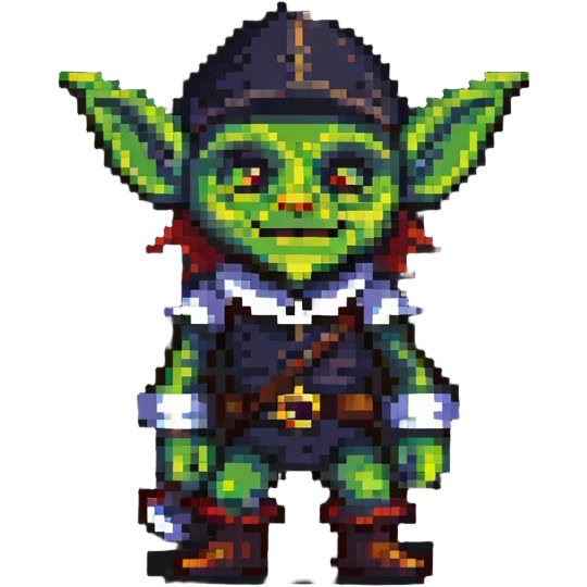 Steven Miller as a goblin pixel art emoji