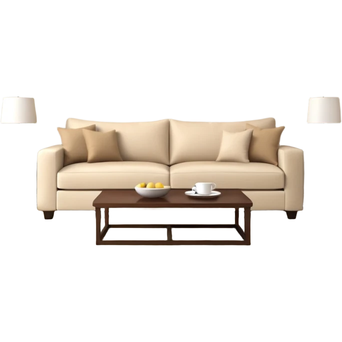Realistic livingroom neutral color emoji