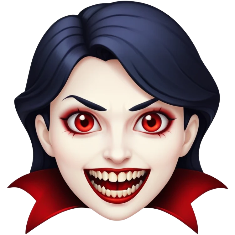 vampire woman with sharp teeth emoji