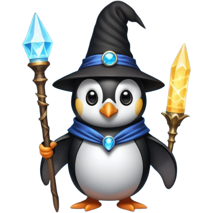 Penguin Wizard emoji