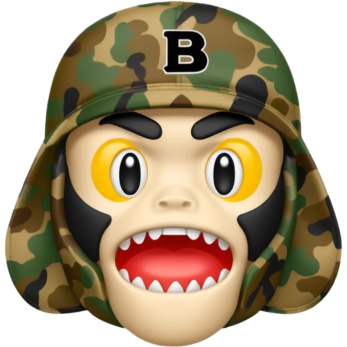 Сделай логотип Bape emoji