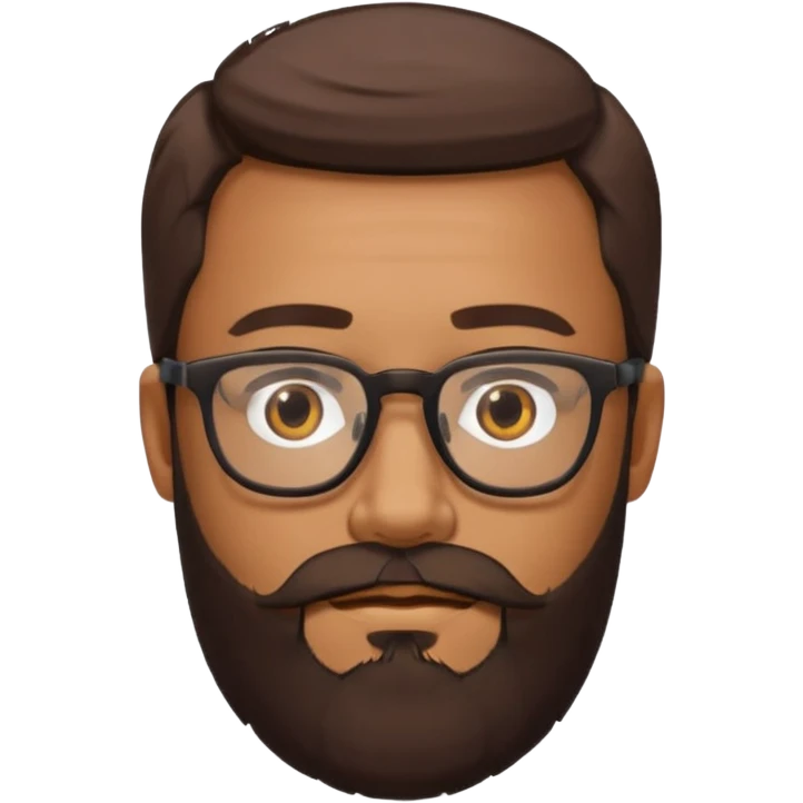 Normal male, beard, glasses
 emoji
