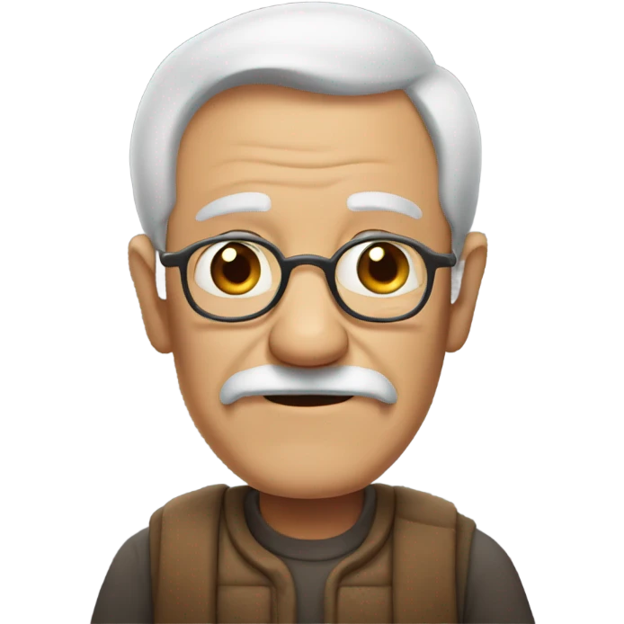 An old grandpa emoji