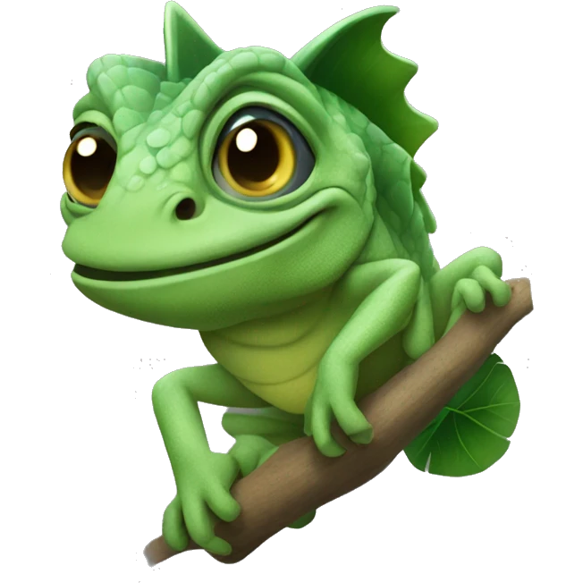 Camaleón con duda emoji