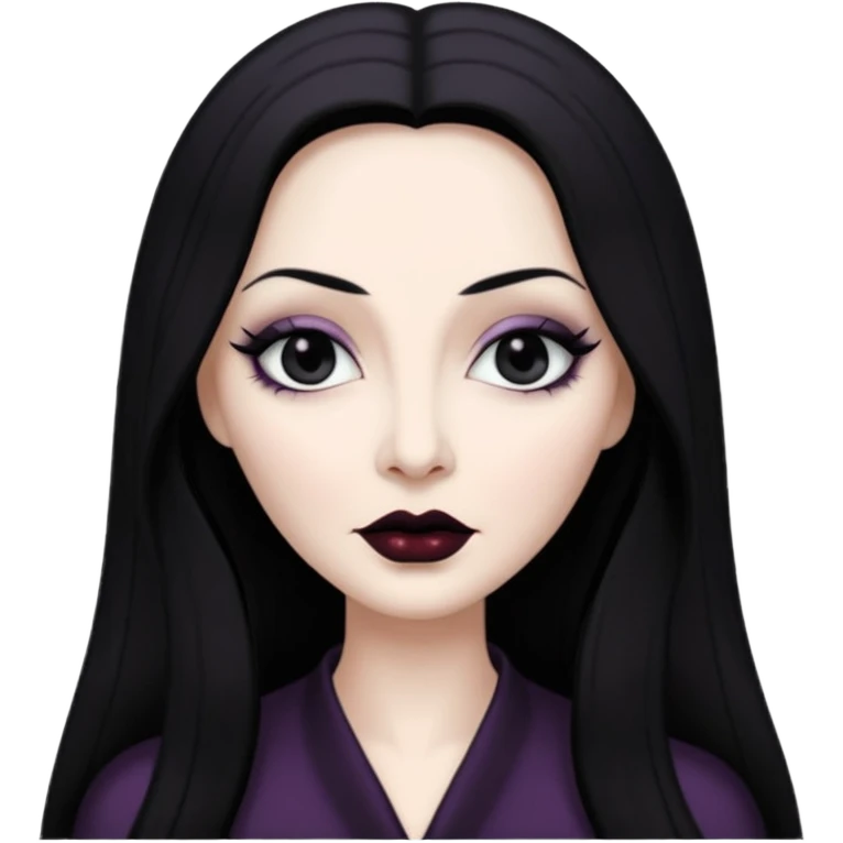 morticia addams black eyes emoji