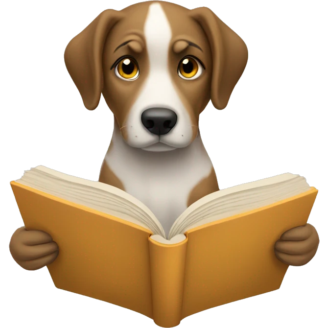 perro leyendo emoji