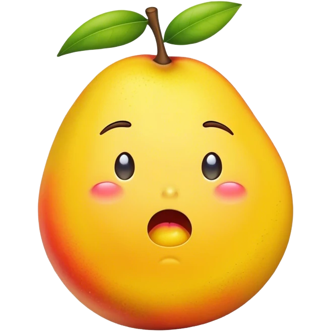 a crying mango iphone style emoji