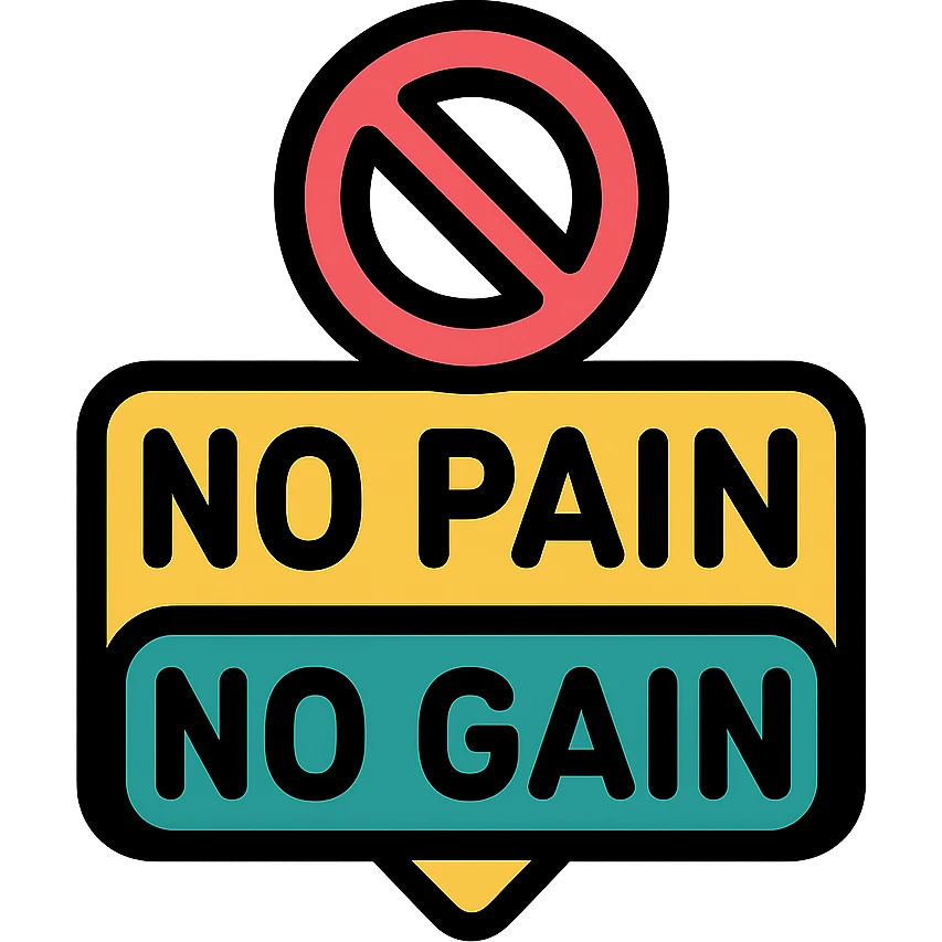 no pain, no gain emoji
