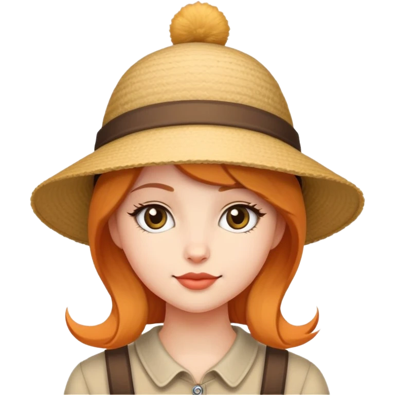 Kat with a cute had emoji