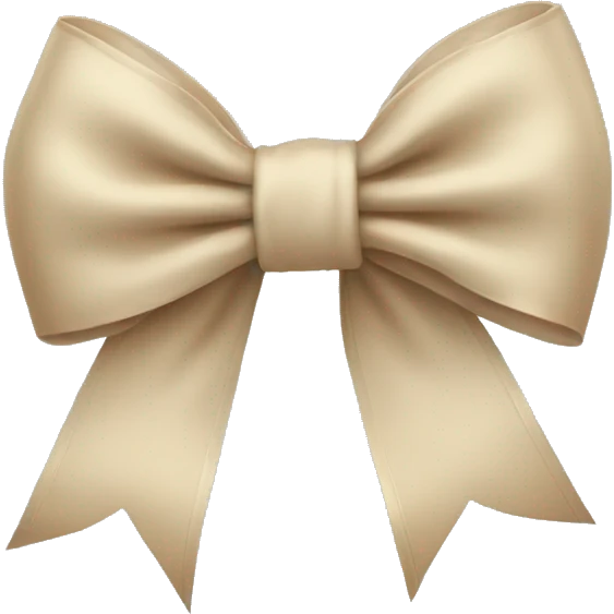 Beige bow emoji