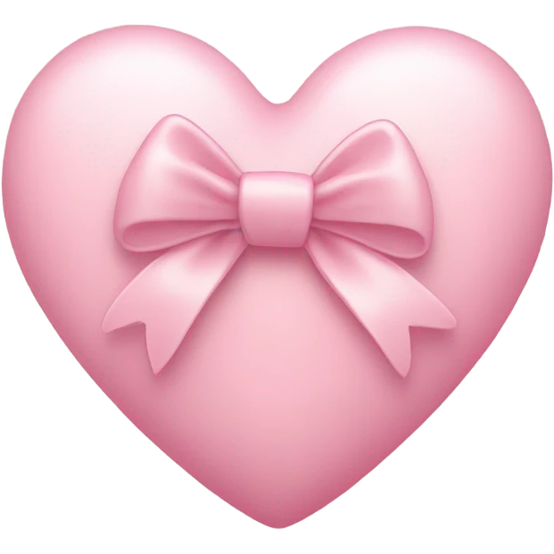 Light pink heart with a small bow emoji