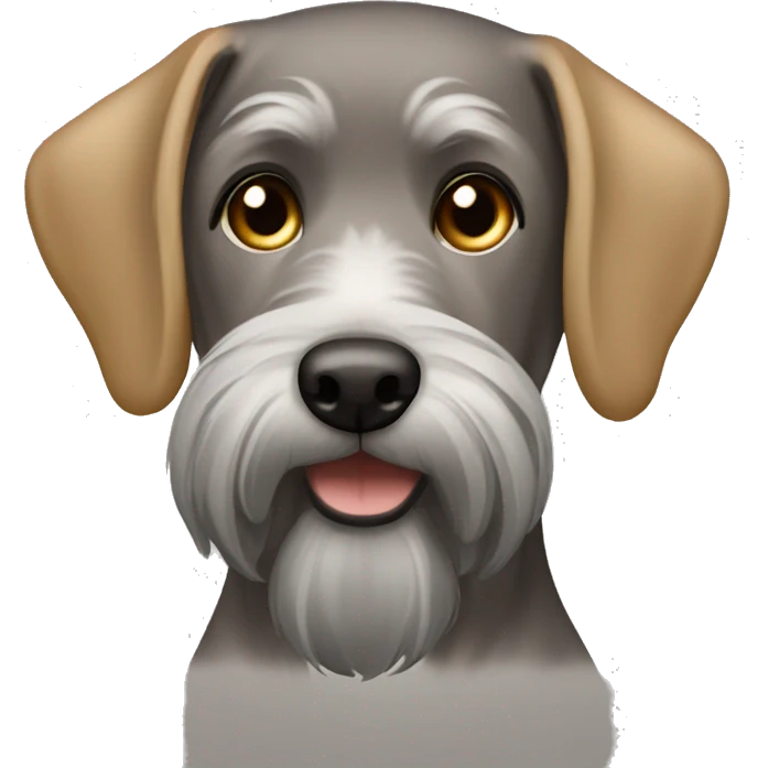 Light Brown, gold and lightgray Schnauzeremoji
 emoji