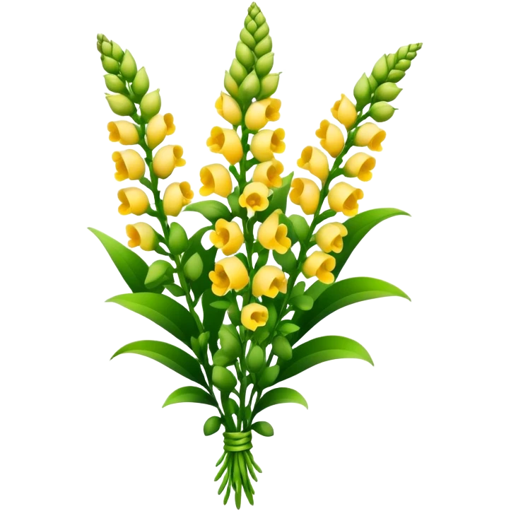 big bouquet Snapdragon, luxuriant, leaf, bud emoji