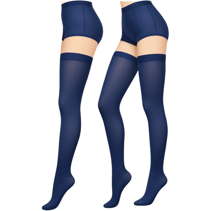 Navy blue opaque tights emoji