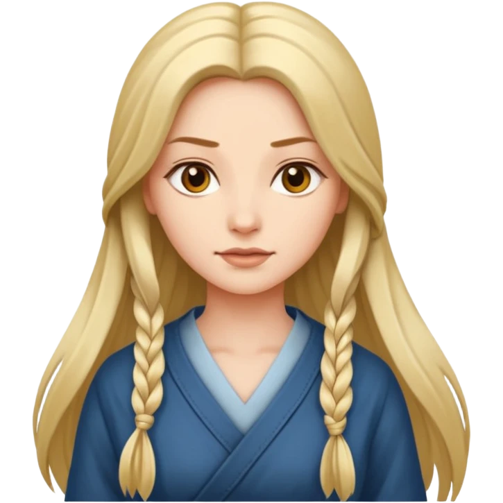 Empowered woman enjoying long tied hairs emoji