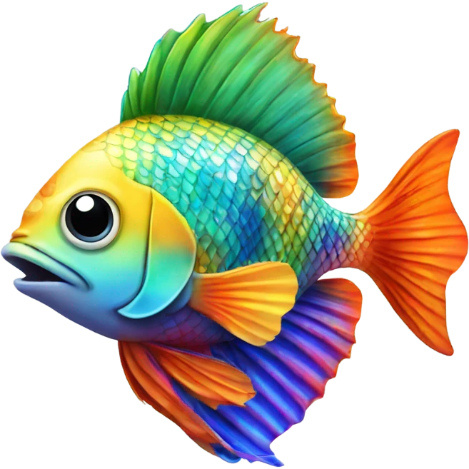 colorful exotic scales fish emoji