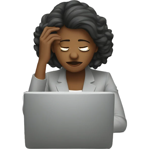 data analyst stressed woman emoji