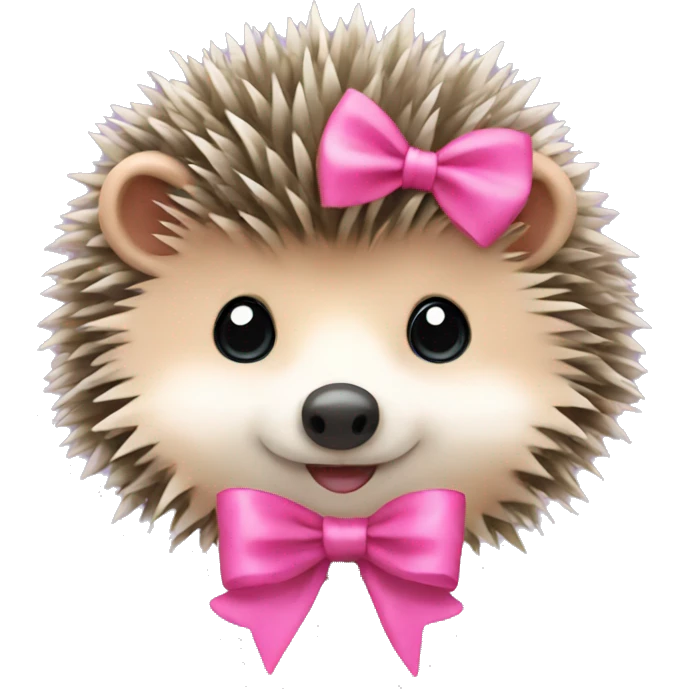 hedgehog with a pink bow emoji