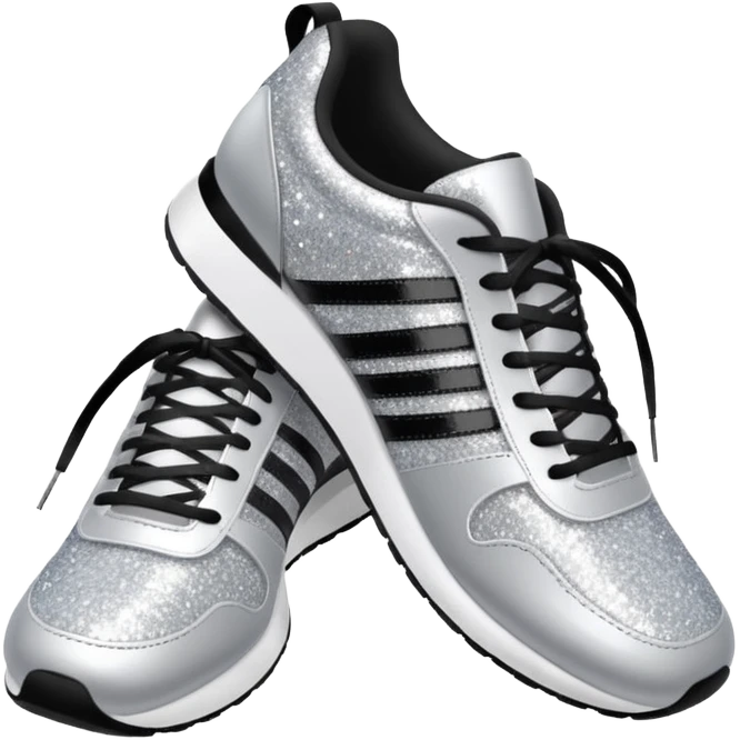 glitter running shoes emoji