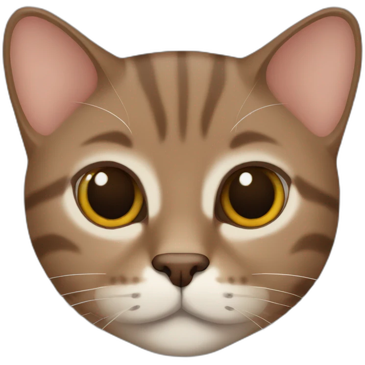 brown male orienal shorthair cat head emoji