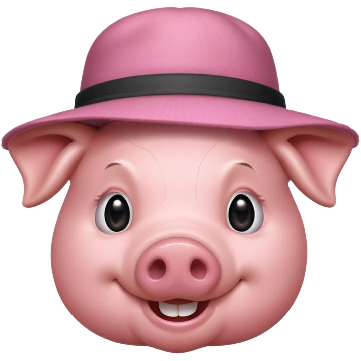 pig wear hat emoji