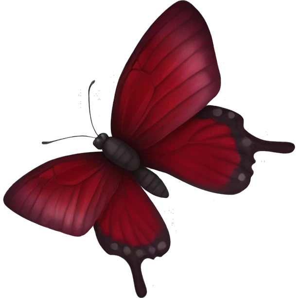 Wine red butterfly emoji