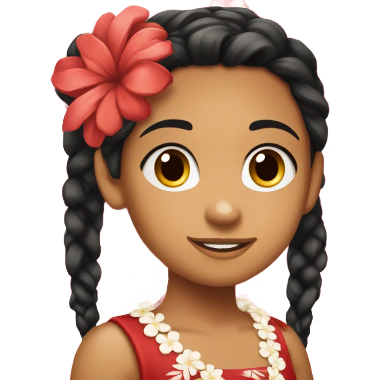 lilo Native Hawaiian girl emoji
