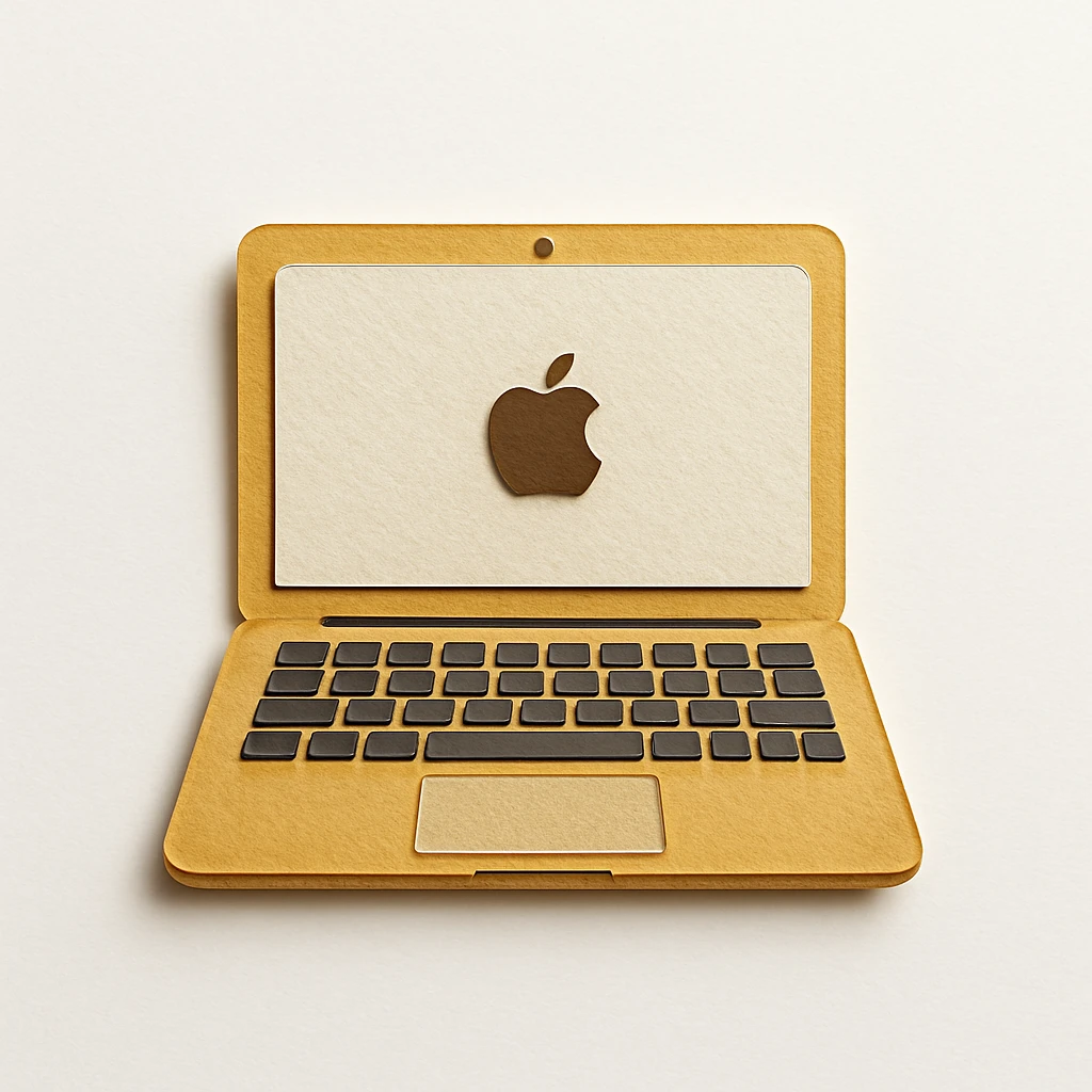 gold macbook laptop emoji